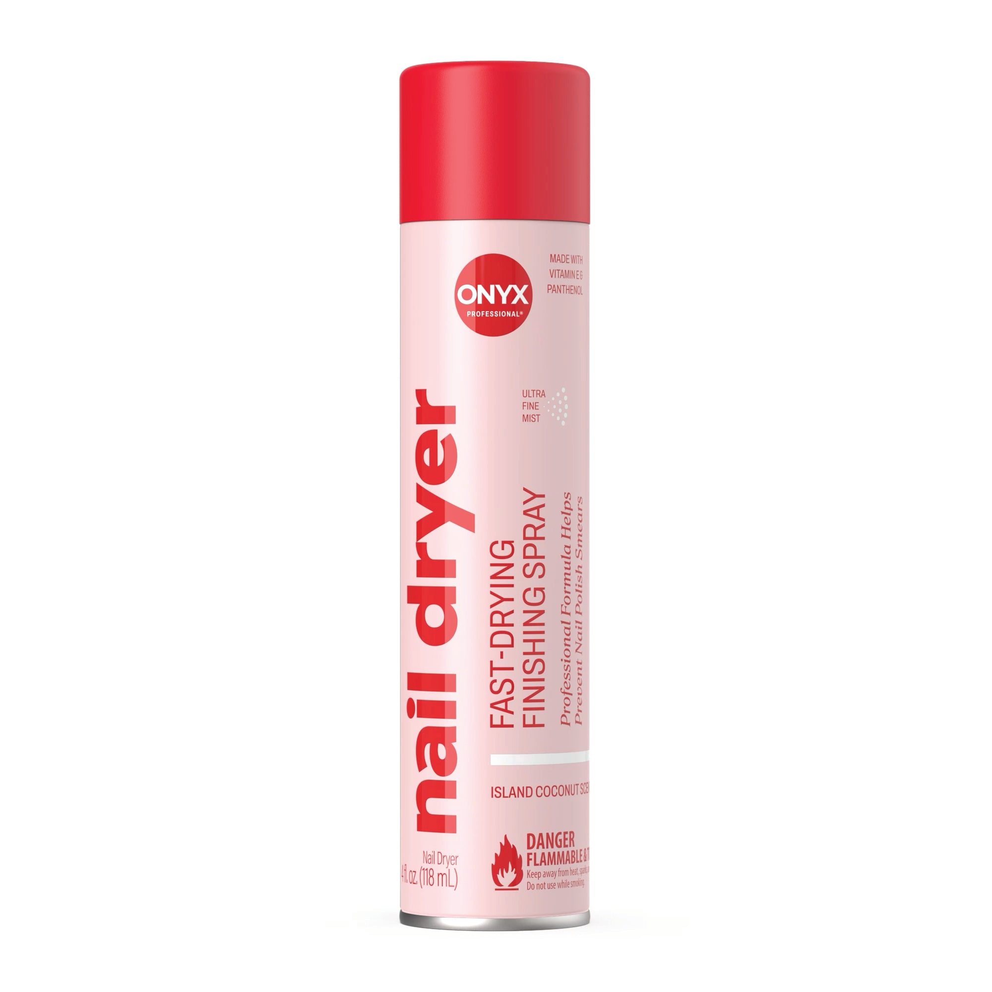 Onyx nail dryer spray can on a white background
