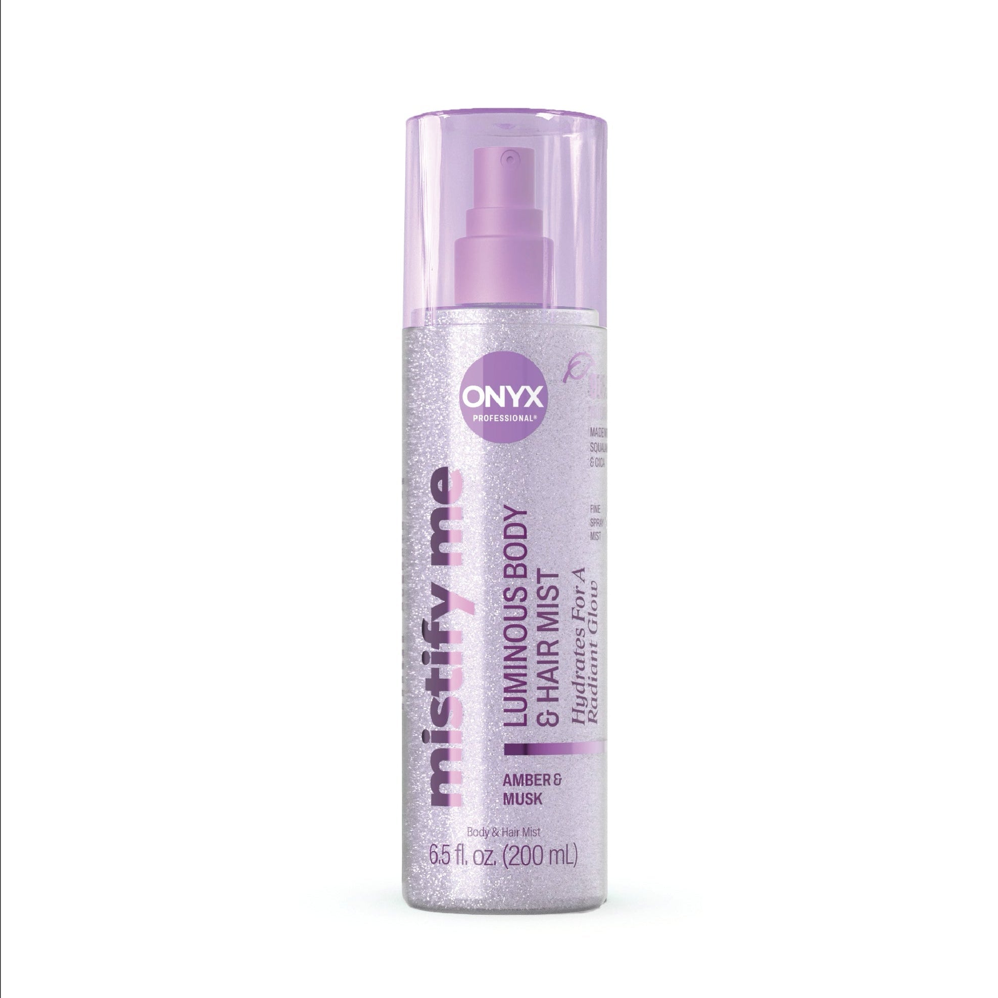 Onyx 'Mistify Me' luminous body & hair mist bottle on a white background