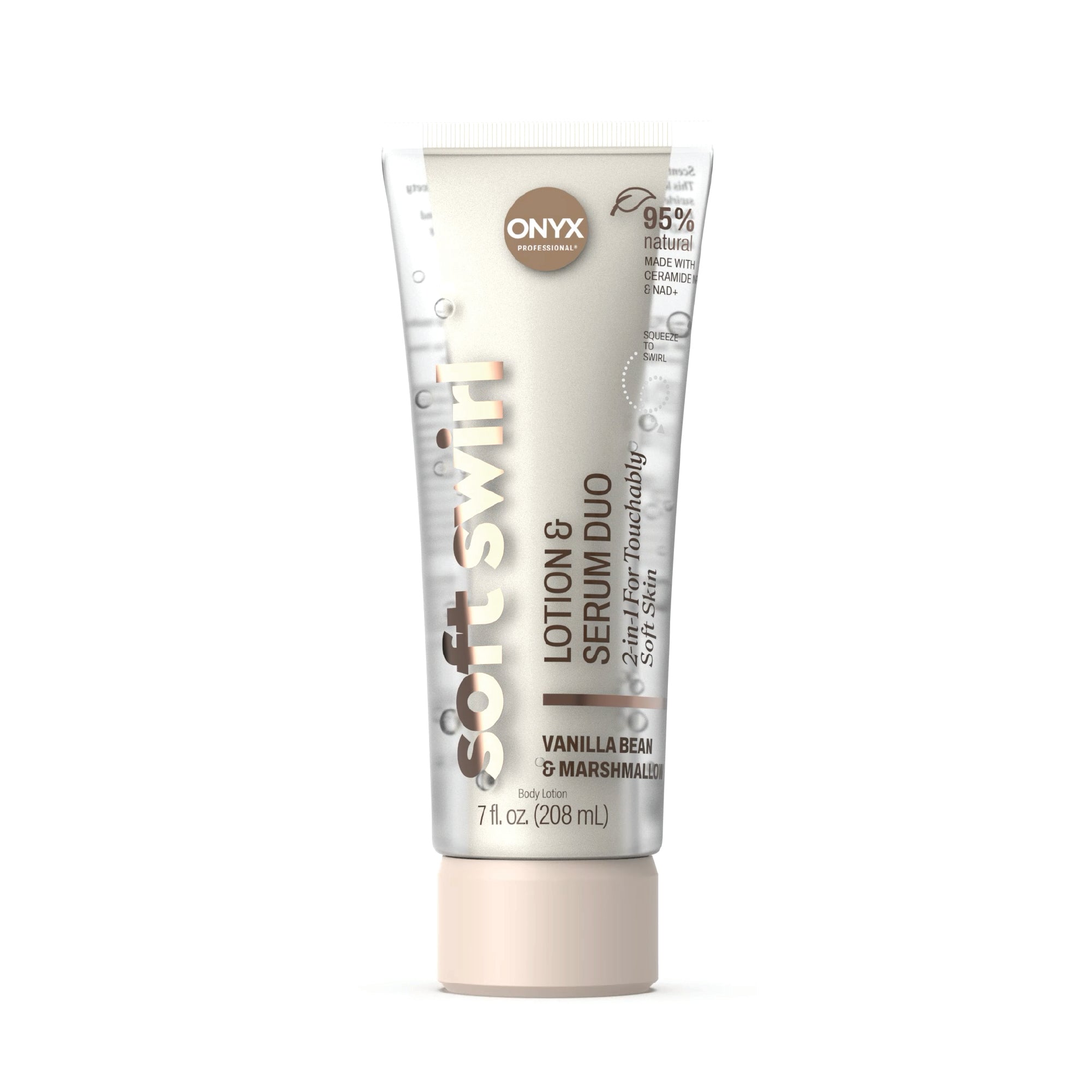 Tube of Onyx Professional Soft Skin Lotion & Serum Duo shown standing upright on a white background.