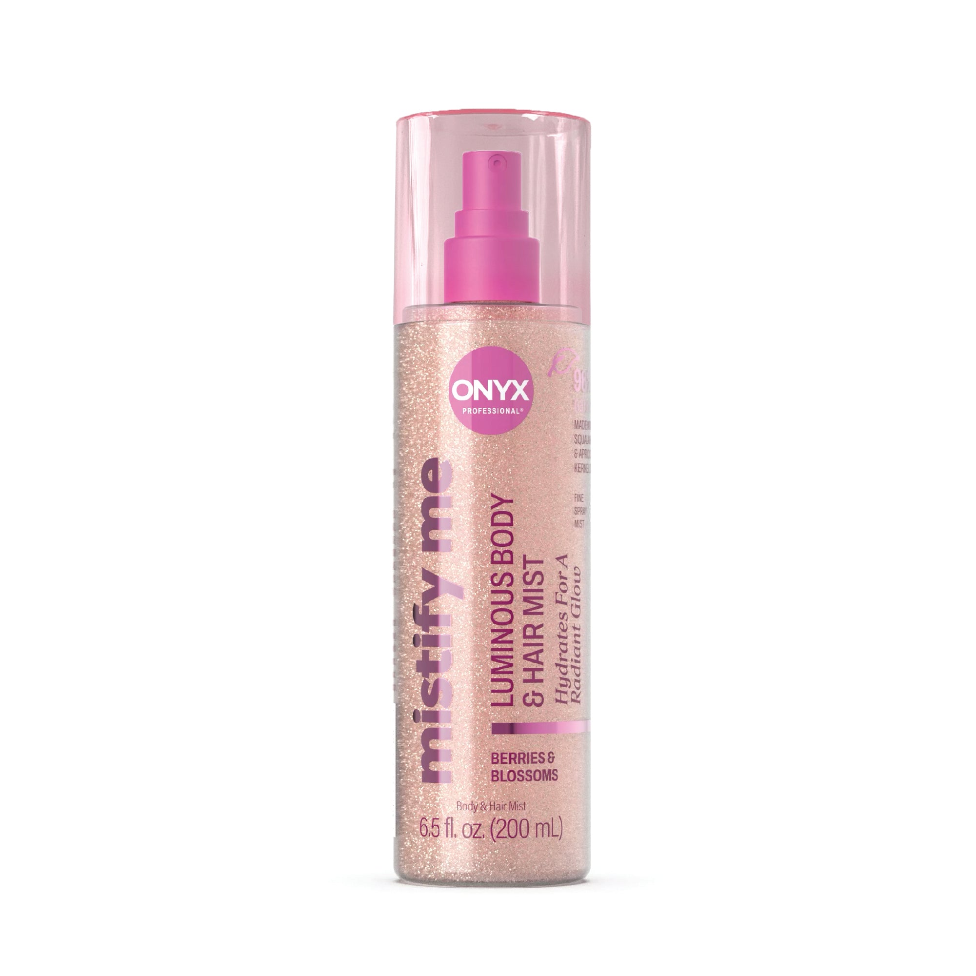 Onyx Mistify Me Luminous Body & Hair Mist bottle on a white background