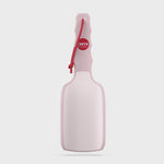 The video rotates the product 360 degrees to show the front, back, sides, top, and bottom of the XL, pink, curved foot file. There is no audio.