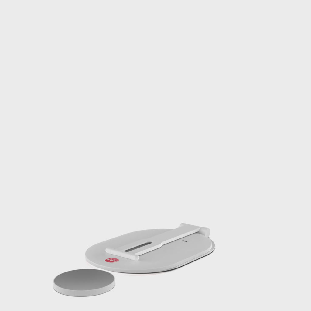 The video rotates the product 360 degrees to show the front, back, sides, top, and bottom of the packaging. There is no audio.